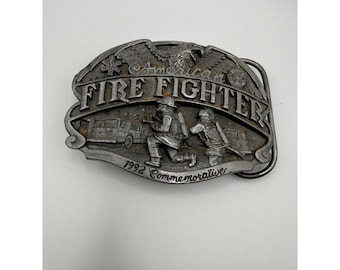 Vintage 1992 American Firefighter Belt Buckle