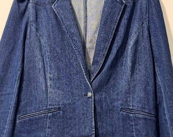Vintage INC International Concepts Button-Front Denim Jacket