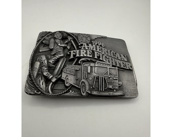 Vintage 1996 American Firefighter Belt Buckle