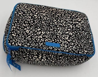 Vintage Vera Bradley Black/White Travel Cosmetic Bag