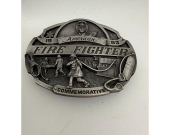 Vintage 1992 American Firefighter Belt Buckle
