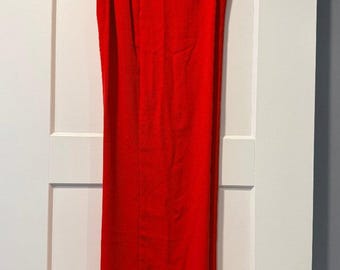 Vintage Jules & Leopold Vibrand Red Flowy Polyester Trousers