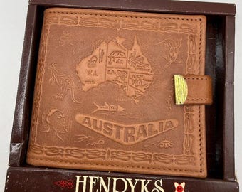 NIB Vintage Henryks Australian Handcrafted Leather Wallet