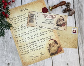 Personalised Lapland Invitation Ticket with Wax Seal - Santa Letter
