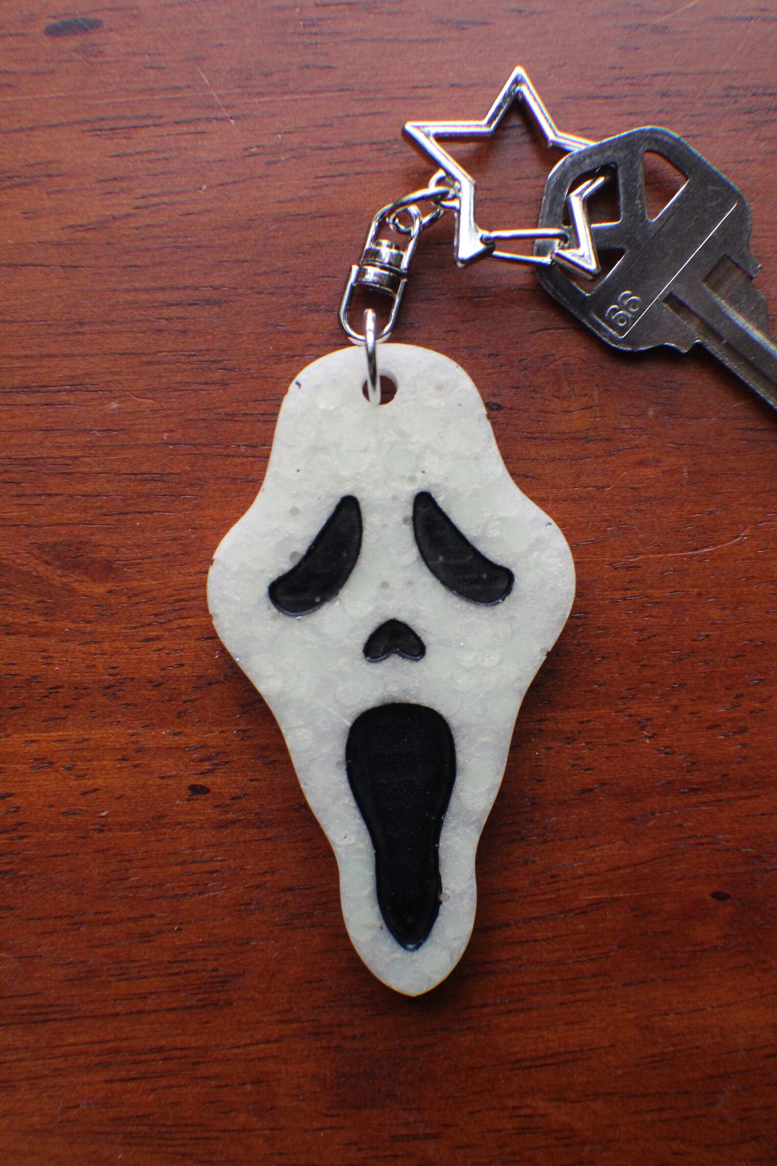 Scream Inspired Ghostface keychain glow in the dark The Icon Etsy