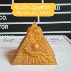 Goldene Ägyptische Augen Pyramiden Kemet Statue - Weisheit und Wissen