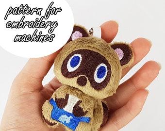 ITH (in the hoop) embroidery pattern Timmy Tommy Animal crossing new leaf new horizon keychain