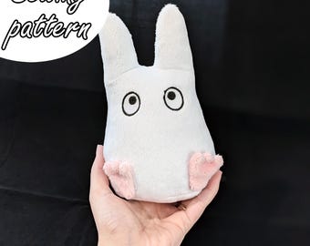 Chibi Totoro sewing pattern PDF DIY plush toy