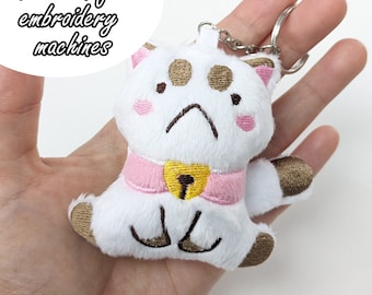 Puppycat keychain ITH (in the hoop) pattern