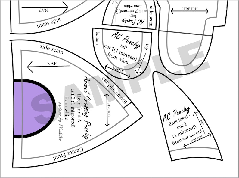 Animal Crossing Plush Sewing Pattern Cat Villager Punchy and Etsy