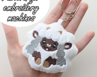 ITH (in the hoop) embroidery pattern Pokemon Wooloo