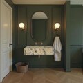 Marble Sink Calacatta Viola, Bathroom Sink, Wall mounted Sink, Powder Sink, Handcarved Sink, Marble Washbasin, Natural Stone, Custom Size