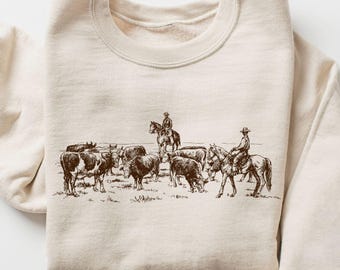 Cowboy Rodeo Sweatshirt, Western Horse Hoodie, Unisex Shirt