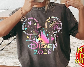 Comfort Colors® Disney 2026 Shirt, Disney Castle T-Shirt, Disneyland Girls Trip Tee