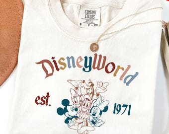Comfort Colors® Retro Disneyworld Florida Shirt, Disneyworld Est 1971 Shirt, Mickey And Friends Shirt, Disney Vacation Tee,Walt Disney World