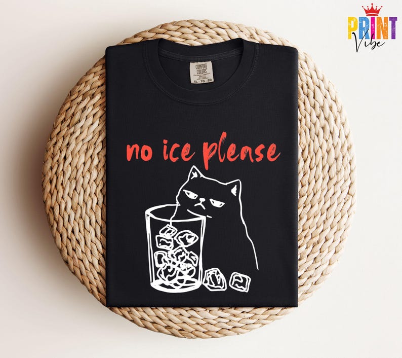 Comfort Colors® No ICE Please Shirt, No Ice Cat Meme Shirt, Pro Immigration Tee, Abolish ICE Shirt, Social Justice Protest Top, Anti Ice Tee image 6