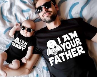 I Am Your Father Matching Shirt Set: New Dad Gift, I'm Your Baby Tee