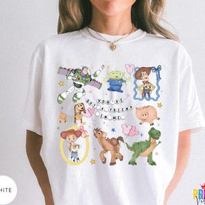 Comfort Colors® Retro Coquette Disney Toy Story You've Got A Friend In Me Shirt, Toy Story Characters Tee, Family Matching Shirt image 4