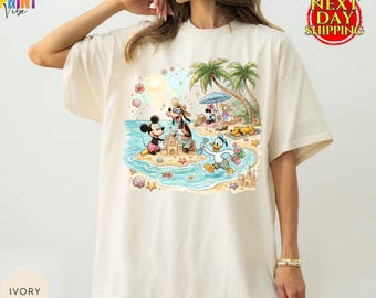 Retro Comfort Colors® Summer Disney Beach Shirt, Mickey Mouse Cruise Vacation Tee, Vintage Matching Family Trip 2026, Tropical Cruise Gift