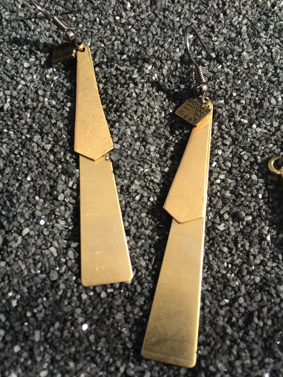 Tessa Earrings - brass - earrings - fashion - handmade jewelry - boho - bohemian - gypsy - designer - geometric - jewelry - gift