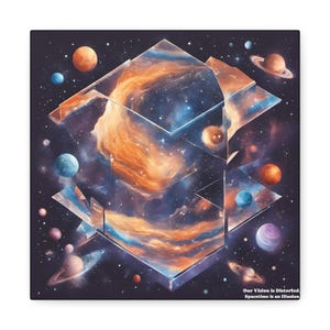 Impresión en lienzo de nebulosa: Arte mural de galaxia cósmica - Decoración astronómica moderna