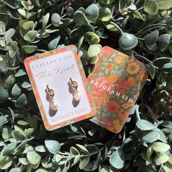 Binde den Knoten | Brautjungfer Ohrringe | Brautjungfer Vorschlag Geschenke | Brautjungfer Vorschlag | Brautjungfer Geschenke | Trauzeugin Geschenk
