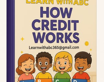 Educational Money Guide for Kids, ABC How Credit Works, Financial Literacy Lesson, Money Management Activity, Kids Learning Tool