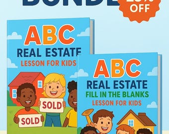 ABC Real Estate Workbook Bundle for Kids, Financial Literacy