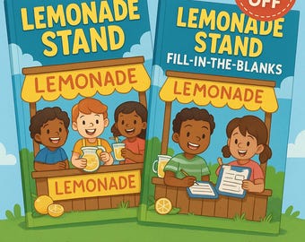 Lemonade Stand Book Bundle: Kids Entrepreneurship, Teamwork (Printable)