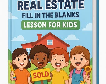 Real Estate ABC Workbook for Kids, Financial Literacy Activity Book