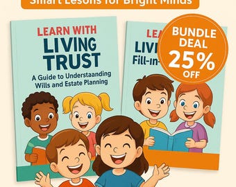 Living Trust Kids Book Bundle – Financial Literacy, Family Planning (Digital Download)