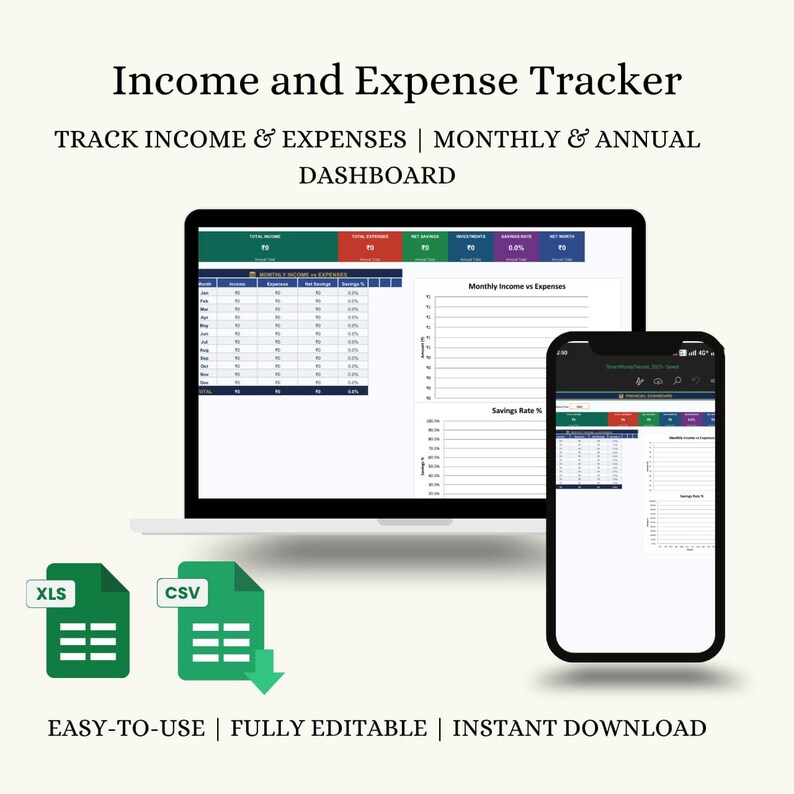 Smart Money Tracker Excel Template | Budget Planner, Expense Income ...