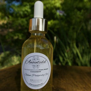 Aceite de unción de la prosperidad (Oshun) – 1 oz Aceite ritual para la abundancia, el éxito y el flujo financiero