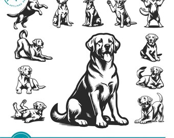 Labrador Retriever Silhouette SVG : Pet Lover Cricut Design (Digital Download)