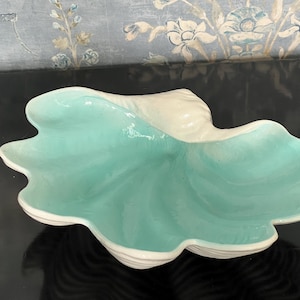 Vintage Ceramic Clam Shell Bowl