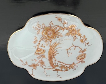 Vintage Limoges France Porcelain Covered Box- Bird of Paradise