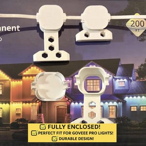 Govee Pro Permanent Outdoor Lights Side Mounting Brackets - H706 (White/Black)