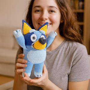 Blue the Dog Crochet Pattern | Blue Heeler Crochet Pattern | Blue Heeler Amigurumi | Blue the Dog Plushie