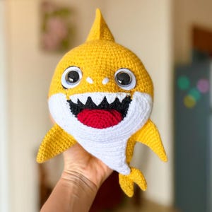 Shark Crochet Pattern, Instant Digital Download PDF, No Sew Amigurumi Shark Pattern, Ocean Sea Creature Plushie, Shark Stuffed Animal