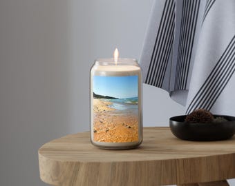 Beach Scented Soy Candle: Aromatherapy Home Decor Gift