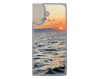 Ocean Sunset Phone Case: Magnetic Impact Resistant, Coastal Design