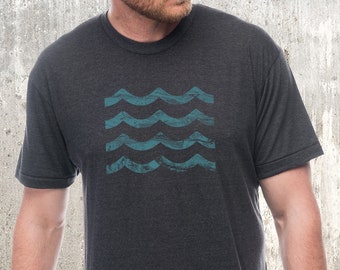 Wave T Shirt - Waves - Sailing T Shirt Men/Unisex - Florida T Shirt - Florida Gifts - Ocean T Shirt