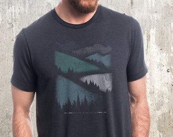 Mountain TShirt Men - Mountain Roads - Mountain Shirt Mens Gift - Mens TShirt - Nature T Shirt Mens /Unisex