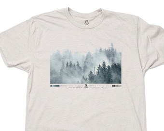Mountain TShirt Men - Winter Scenery -  National Park Shirt - Oregon T Shirt Gifts for Him or Her - Shutter Series V.2 Photo T-Shirts