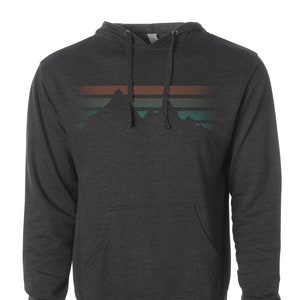 Mountain Fade Ski Hoodie: Cozy Unisex Pullover for Spring Sports & Outdoor Alpine Adventures