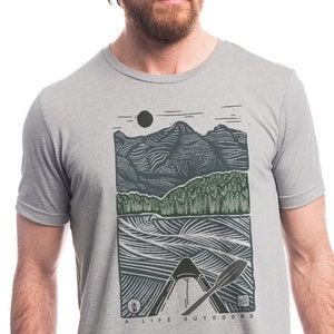 Nature Shirt - Kayak TShirt Men - A Life Outdoors - Kayaking Gifts - Kayak T Shirts Mens