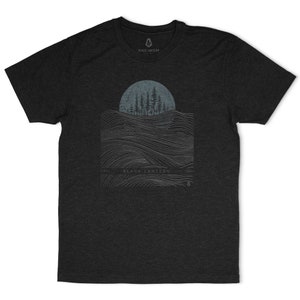 T-Shirt Mens Nature TShirt - Tides and Trees Design - Screen Print T Shirt -  Graphic Tees - Environmental Shirt