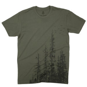 Mens Graphic Tee Pine Tree Forest Gift for Men Nature T Shirt Forest T ...