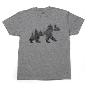 Bear T Shirt Men Double Exposure Bear Papa Bear Shirt - Etsy