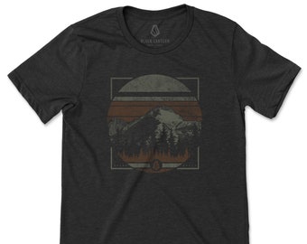 Mens Graphic Tees - Rocks & Roots Vol. 3 - Mountain T-Shirt Men - Summer T Shirt Gifts for Men by Black Lantern Studio - Mountain Shirts